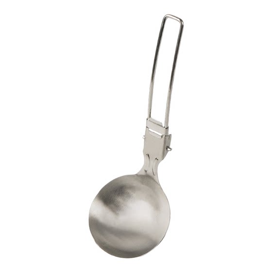 
Outdoor camping 304 stainless steel soup spoon mountaineering backpacker ultra-light portable folding spoon kitchen hot pot groove spoon