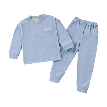 
Children's thermal underwear set with velvet and thickening for autumn and winter