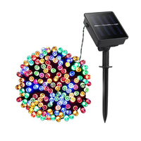 Solar Lights String Lights With Colorful Flashing Stars - Outdoor Waterproof Decorative Lights