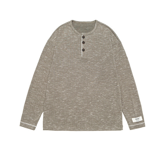 
[All girls live broadcast room] AOGZ American Henry collar long-sleeved sweatshirt for men and women spring new top T-shirt