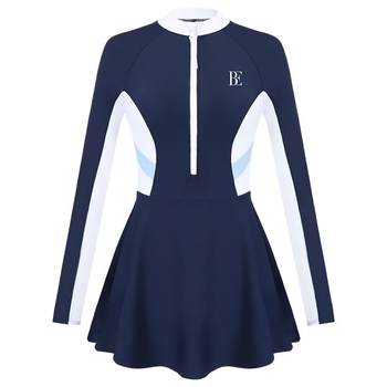 Van der Ann long-sleeved one-piece dress flat-angle one-piece swimsuit
