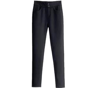 
Velvet leggings for women's outer wear 2025 autumn and winter new high-waist elastic thickened warm pencil black small-foot pants