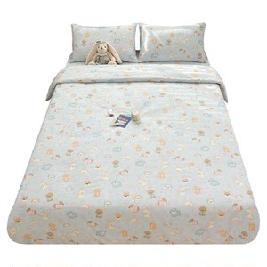 
Milk fufu blue cute pure cotton bed sheets single piece cotton fresh single double quilt cover students can match three or four pieces