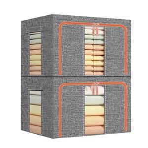 
Cotton and linen clothes storage box fabric clothes moving and sorting box box folding wardrobe dormitory storage household carry