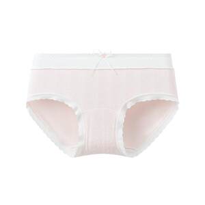 Sanfu women's low-waist hip-covering underwear, sweet two-color jacquard ear-hemmed breathable semi-boxer briefs 504271