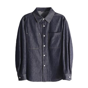
Mind Bridge Men's American Workwear Denim Shirt Long Sleeve Casual Shirt Spring and Autumn Line Fashion Jacket