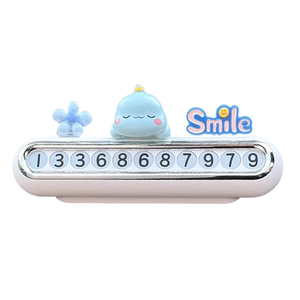 Mobile phone number for moving cars, temporary parking number for cars, cute female inside the car, mobile phone for hiding the car, and moving the car up