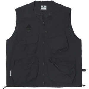 
Rebirth workwear vest men's vest spring and autumn summer Japanese functional outdoor tactics mountain black casual horse clip