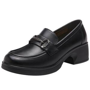 
Red Dragonfly Women's Shoes Spring and Autumn New Shoes Thick Sole Increased Slip-on Casual Leather Shoes Loafers Women's Genuine Leather Shoes