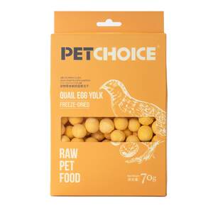 
PetChoice paw heart selection Quail freeze-dried egg yolk pet cat freeze snack nutrition hairy training dog
