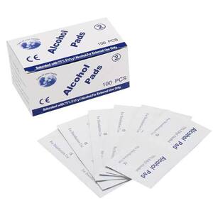 75 -degree disposable alcohol cotton pad mobile phone disinfection cotton tablet large travel cleaning ear piercing separate packaging 100 tablets separately
