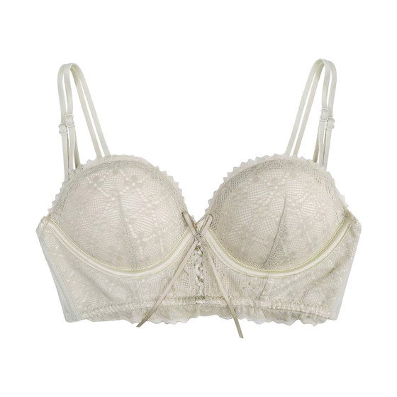 
Energetic girl Japanese underwear women's small breasts gathered together with side breasts pure sexy fish bone lace bra set