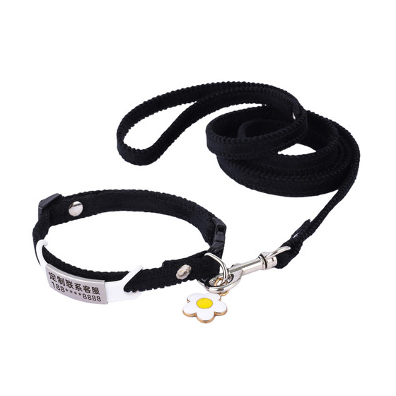 
Universal extended leash for cats and dogs, pet engraved collar, adjustable collar for cats and puppies, customized identity tag