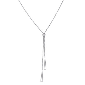 Titanium steel triangle necklace women's long sweater chain