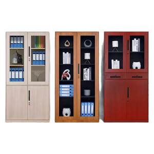 
Transfer wooden file cabinet bookcase iron cabinet with lock office locker iron sheet file storage locker