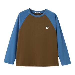 Gulu Diary Boys Long Sleeve T-shirt Pure Cotton Spring and Autumn New Children's Base Shirt Girls Top Round Neck Versatile