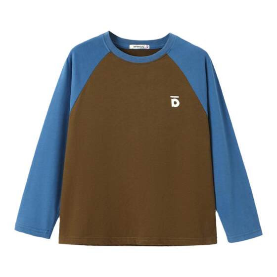 Gulu Diary Boys Long Sleeve T-shirt Pure Cotton Spring and Autumn New Children's Base Shirt Girls Top Round Neck Versatile