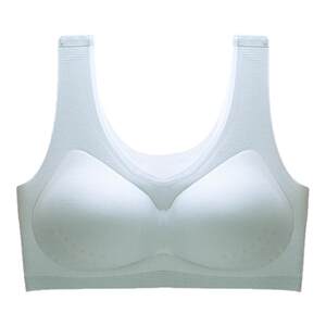 No trace latex ice sensing underwear female no steel ring, small chest gathered permeable sexy sports beautiful vest girl bra