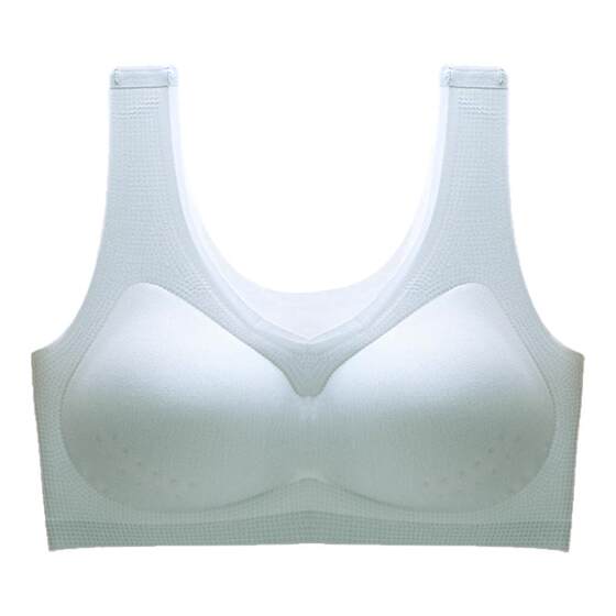 No trace latex ice sensing underwear female no steel ring, small chest gathered permeable sexy sports beautiful vest girl bra