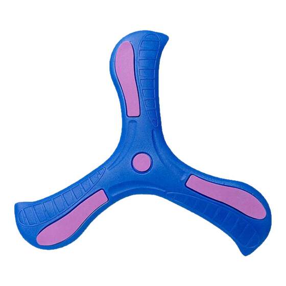 Hand throwing children's boomerang large toys fly back and fall to no awkward outdoor parent-child interactive toys three-leaf back power label
