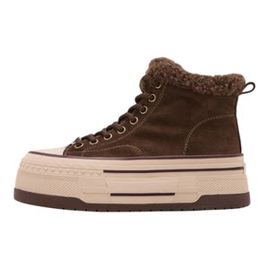 
Saturday women's shoes winter velvet, thickened and warm 2025 new high-top canvas shoes thick-soled shoes retro cotton shoes