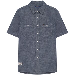 
TeenieWeenie Bear Men's Clothing 2025 Spring and Summer New Retro Water Washed Casual Simple Denim Short Sleeve Top