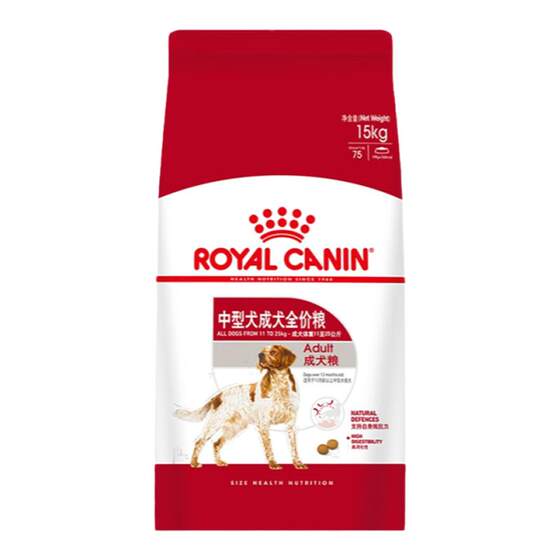[Self-operated] French Royal Medium-sized Dog Adult Dog Full Price Food Shiba Inu French Fight Universal Dog Food Main Food M25/15KG