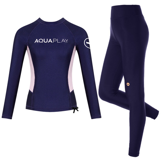 AquaPlay long-sleeved swimsuit split women's trousers jellyfish swimsuit women's full body sun protection surfing suit wetsuit