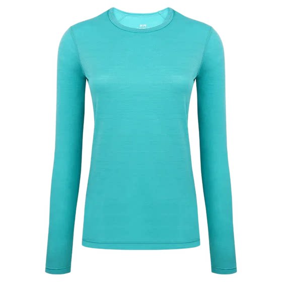 
Gray shell merino wool quick-drying clothing for women outdoor hiking sweat-wicking long-sleeved merino hiking spring and summer sun protection T-shirt