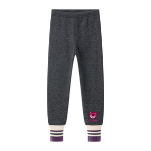 迪士尼童装女童打底裤2025新款女孩秋冬草莓熊可外穿加绒紧身长裤