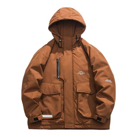 
Winter white duck down work clothes down jacket for men loose fashion brand large size men outdoor warm jacket for men