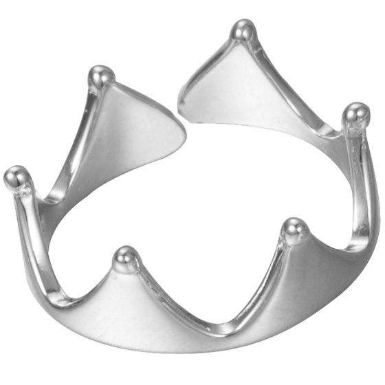 
Fashionable temperament original design simple and personalized S925 sterling silver joint ring crown ring women's versatile jewelry