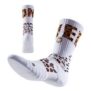Weidong PRO Leopard Pattern Practical Professional Basketball Socks Towel Bottom High Barrel Sports Elite Men's Middle Barrel High Gang Long Barrel V