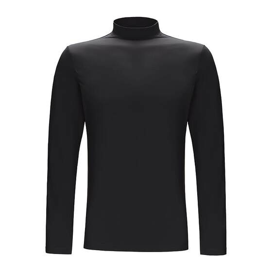 
Camel men's fleece jacket men's thermal underwear winter base shirt long sleeves black new half-high neck autumn