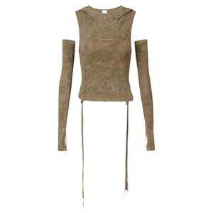 
[Same style of Zhang Yuxi] GUUKAHERO wasteland style short vest long sleeves American hottie top + sleeve cover