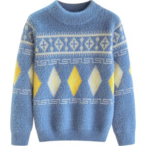 
Boys' mink velvet sweater 2025 winter new thickened pullover medium and large children's base layer children's warm sweater