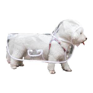 Dog raincoat, cloak, belly protection, Teddy's special small and medium-sized dog, bichon, puppy, transparent rain poncho, waterproof pet clothing

