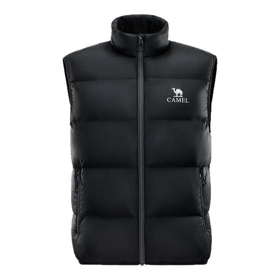 
Camel men's down vest men's inner liner thickened vest winter stand-up jacket middle-aged dad wears new style