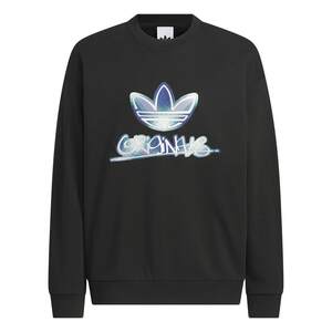 
Terry cloth loose and comfortable plaid print versatile sports pullover sweatshirt for men adidas Adidas clover