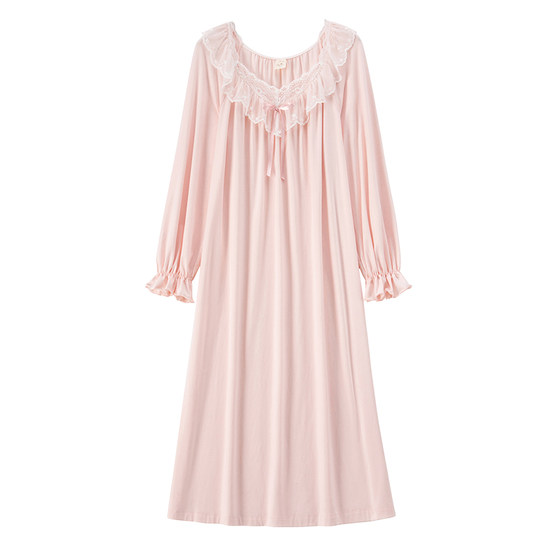 
RoseTree palace style nightgown for women long sleeves long spring and autumn lace French princess style pajamas 2025 new