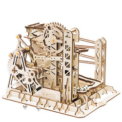 Mechanical puzzle wooden diy hand-assembled educational technology toy adult high-difficulty track ball roller coaster