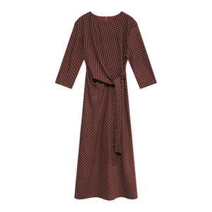 Eryang Design [Nian Yi] Artistic Retro Red Plaid Long Skirt Women's Design Cross Strap Dress