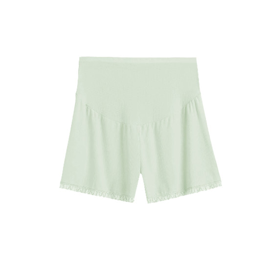 
Maternity safety pants, anti-exposure leggings, summer thin outer wear ice silk pants, women's low-waist lace shorts summer wear