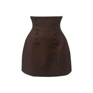 
Lazy Didi proportional reconstruction, super high waist three-color Japanese slim short skirt, golden ratio waist-pack hip skirt