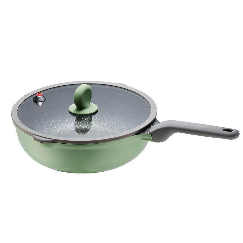 Wok Antiadhésif Avec Panier Vapeur - Poêle Wok Avec Couvercle | Poêle Antiadhésive Et Cuisson À