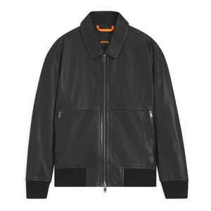 [Bomber Jacket Sheep Leather] BOSS Men's Loose Sheep Leather Jacket