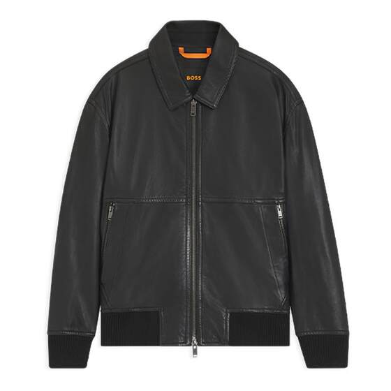 [Bomber Jacket Sheep Leather] BOSS Men's Loose Sheep Leather Jacket