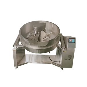 
Fully automatic multi-claw steam planetary mixing wok tiltable sandwich large commercial filling and sauce frying machine