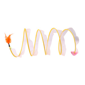 Cat tunnel teasing cat stick cat toy self -relief little mouse, feather pet cat consumes physical fitness