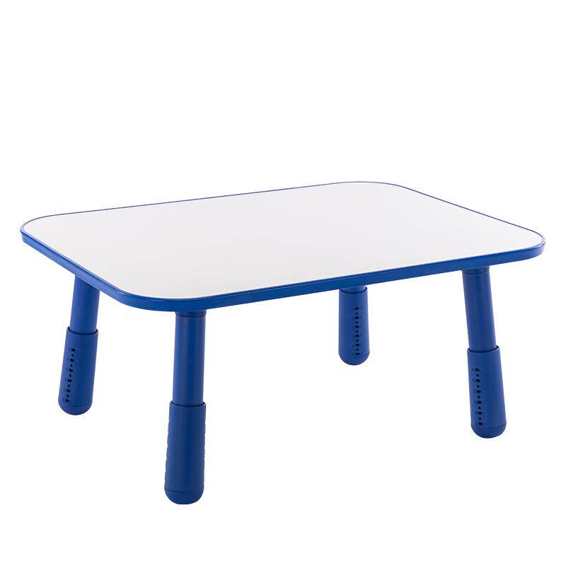 Tavolo Per Bambini Regolabile Con 4 Sedie - Set Mobili In Plastica HDPE E ABS, 7 Altezze Tavolo E 3 Sedie, Per 2-10 Anni, Colore Legno, 120x60 Cm